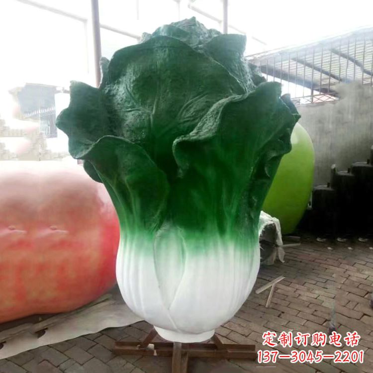 重庆绿色白菜雕塑,传递健康生活的美好