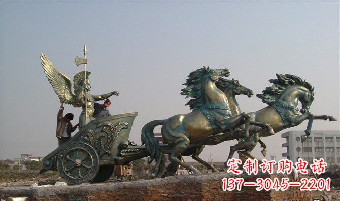 重庆阿波罗战车广场景观铜雕 (2)