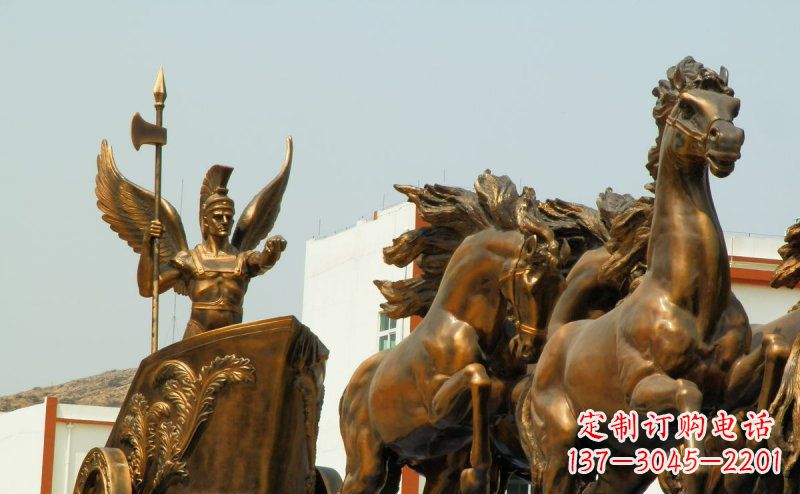 重庆阿波罗战车广场景观铜雕