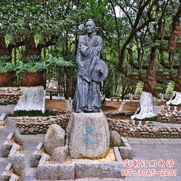 重庆朱耷——中国古代历史名人著名画家铜雕像