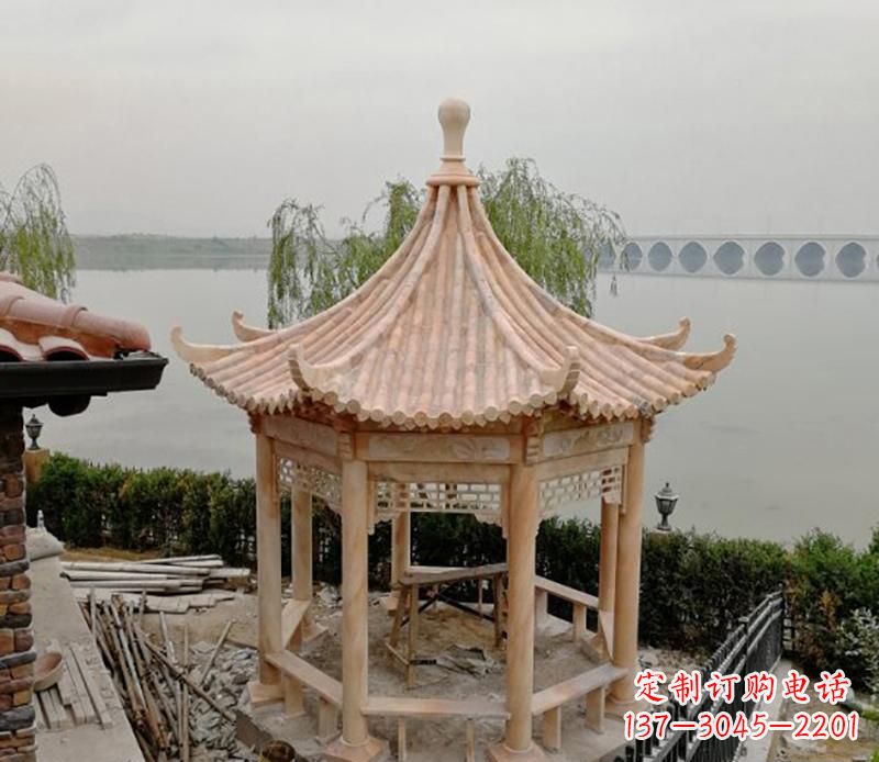 重庆精致古典八角凉亭石雕