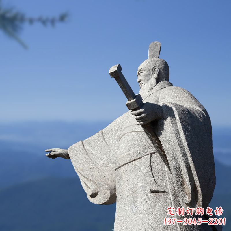 重庆霸气无双秦始皇石雕像