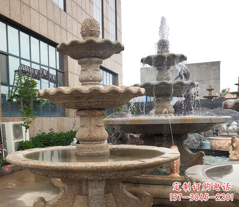 重庆“白麻石质天然喷泉雕塑”