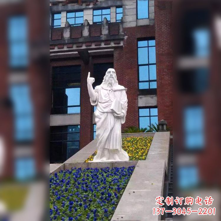 重庆柏拉图精美石雕像,传承哲学大师的精神