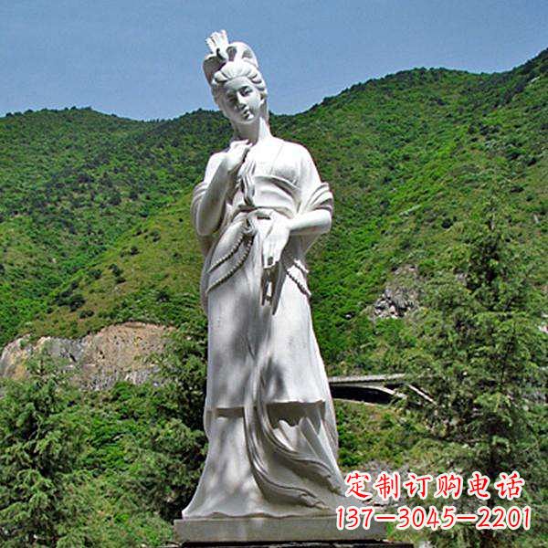 重庆褒姒汉白玉石雕像-中国古代(西周时期)美女雕塑