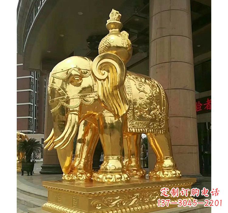 重庆宝瓶大象铜雕