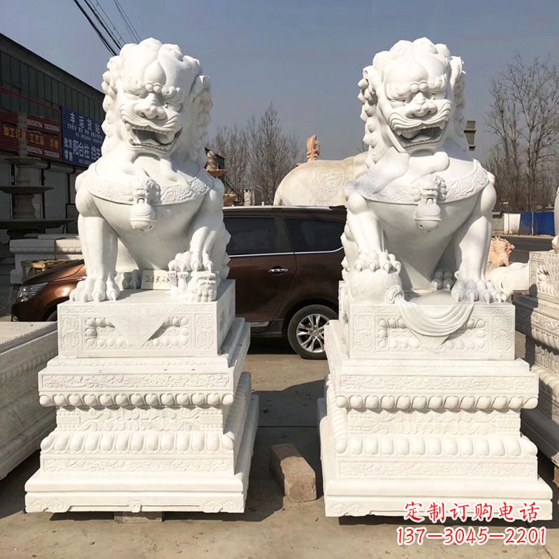 重庆新精美汉白玉狮子