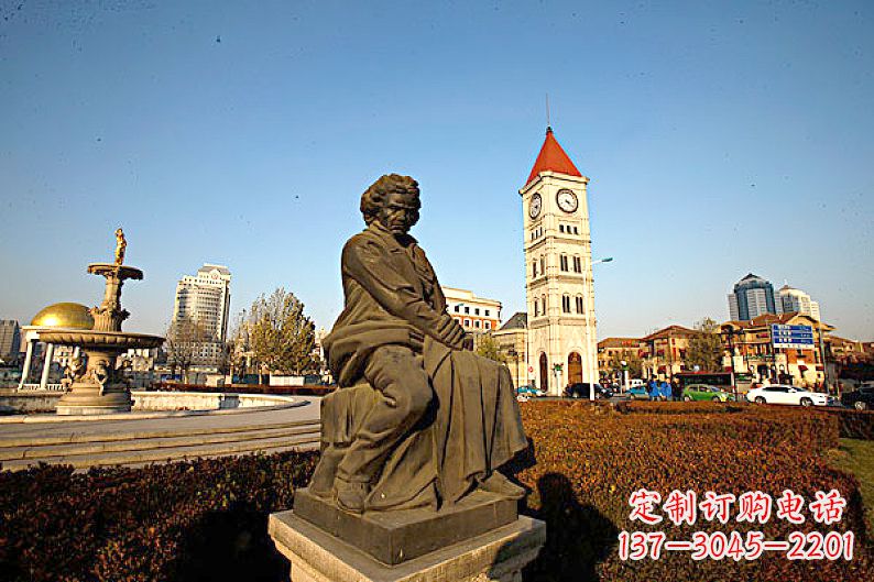 重庆贝多芬头像雕塑-城市文化名人雕像