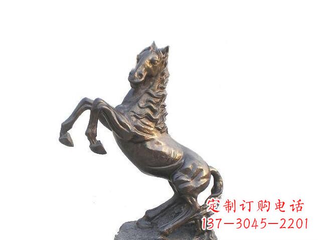 重庆精美的奔腾马铜镀铜动物雕塑