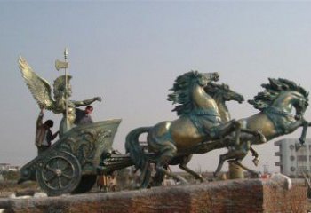 重庆阿波罗战车广场景观铜雕 (2)