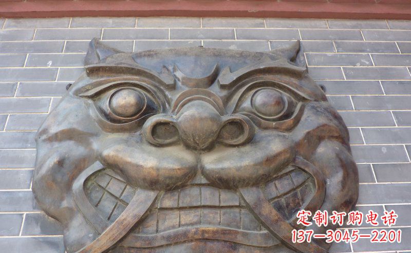 重庆狴犴古代神兽铜浮雕