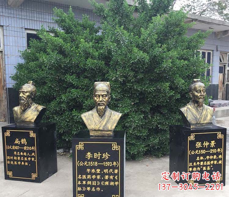 重庆扁鹊李时珍张仲景胸像古代人物铜雕