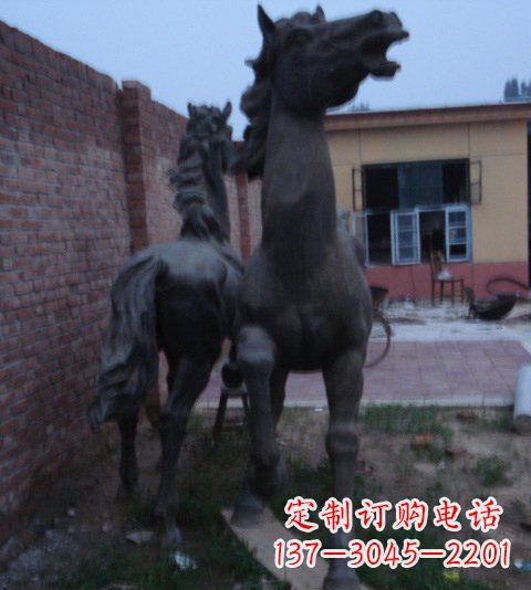 重庆别墅景观动物马铜雕塑_2