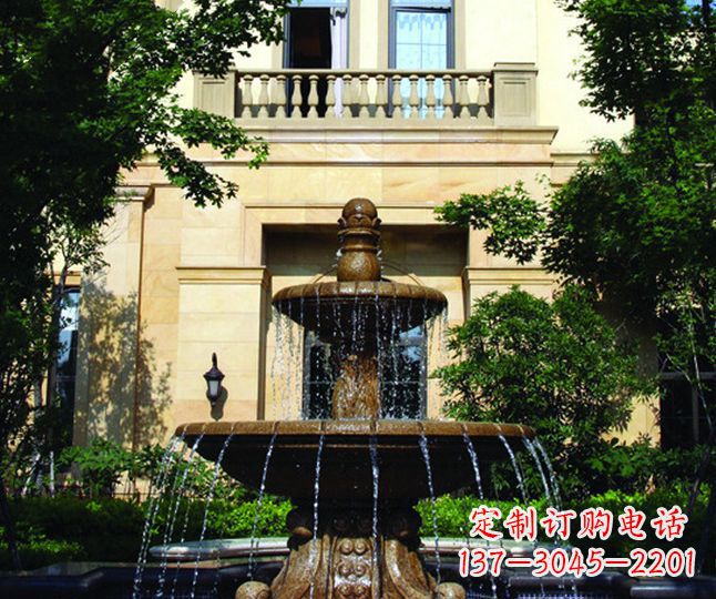 重庆多层喷泉石雕——景观装饰的精美绝伦