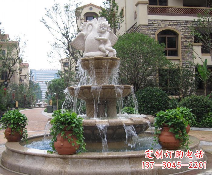 重庆天使之泉——别墅景观石雕