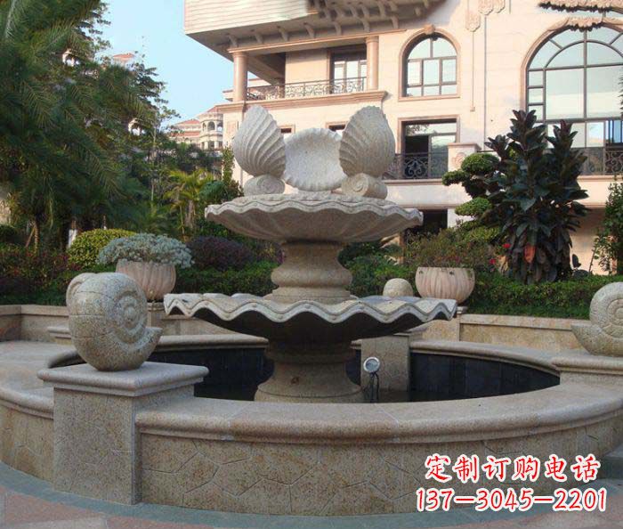 重庆别墅景观蜗牛喷泉石雕