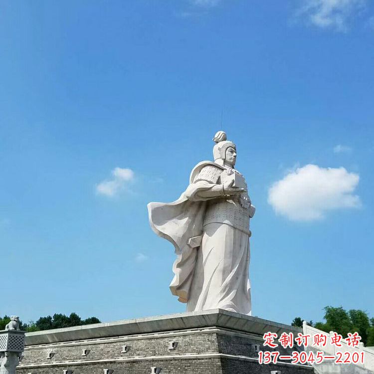 重庆兵仙韩信汉白玉石雕-景区古代著名将领军事家雕像