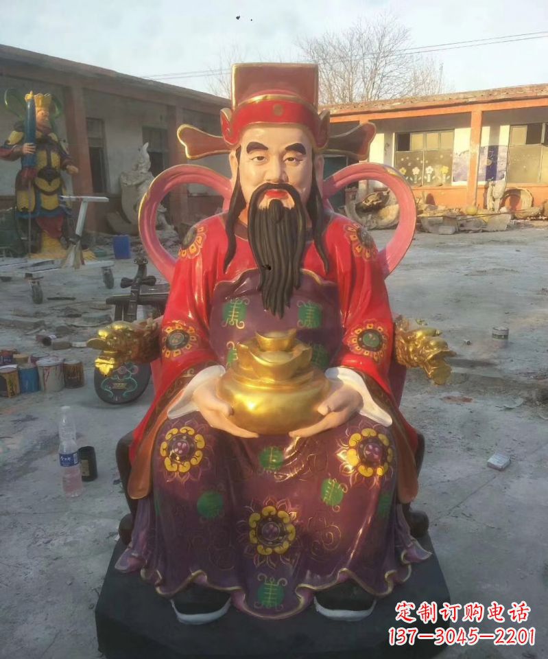 重庆财神玻璃钢彩绘