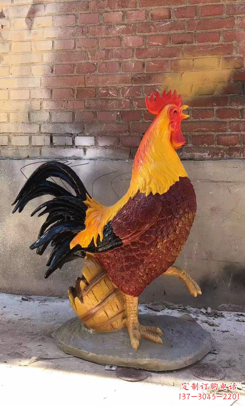 重庆玻璃钢公鸡雕塑