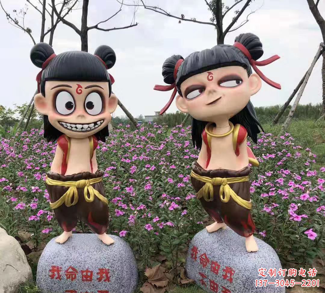 重庆玻璃钢彩绘哪吒
