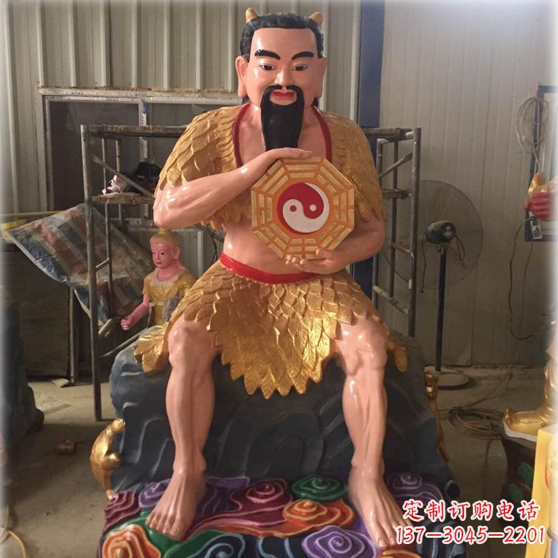 重庆伏羲玻璃钢彩绘神像
