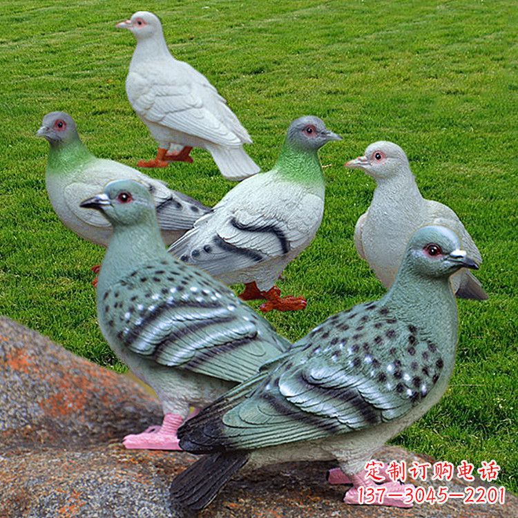 重庆玻璃钢和平鸽雕塑象征和平与自由