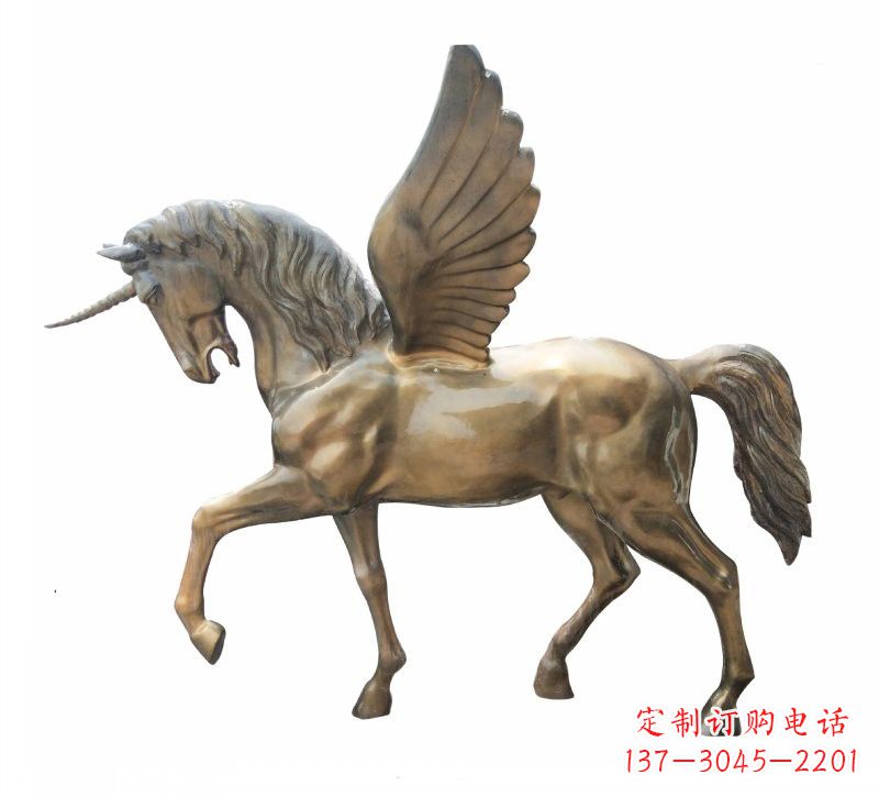重庆玻璃钢独角兽飞马雕塑