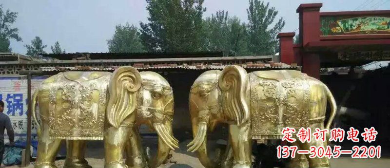 重庆玻璃钢大象雕塑仿铜雕塑的精美之作