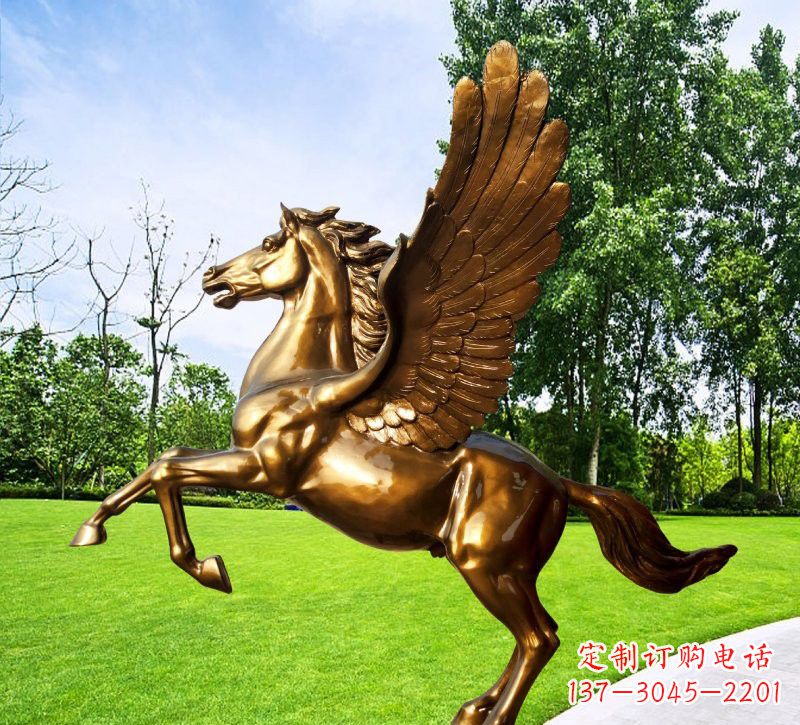 重庆玻璃钢仿铜动物马雕塑精美的艺术品