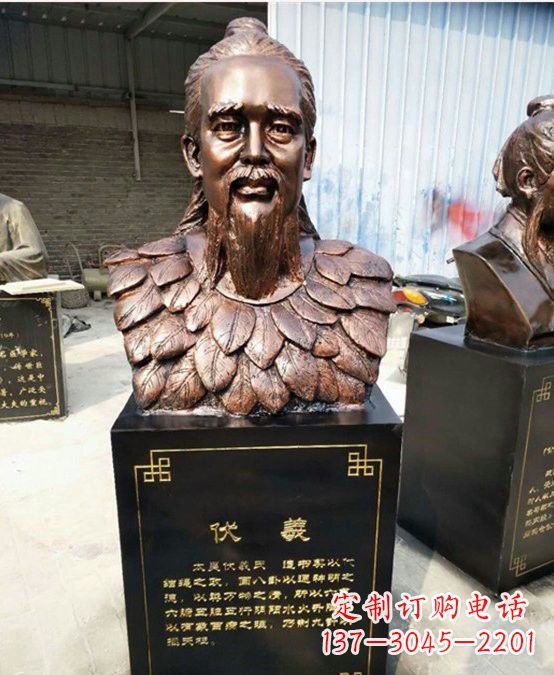 重庆玻璃钢雕刻伏羲头像