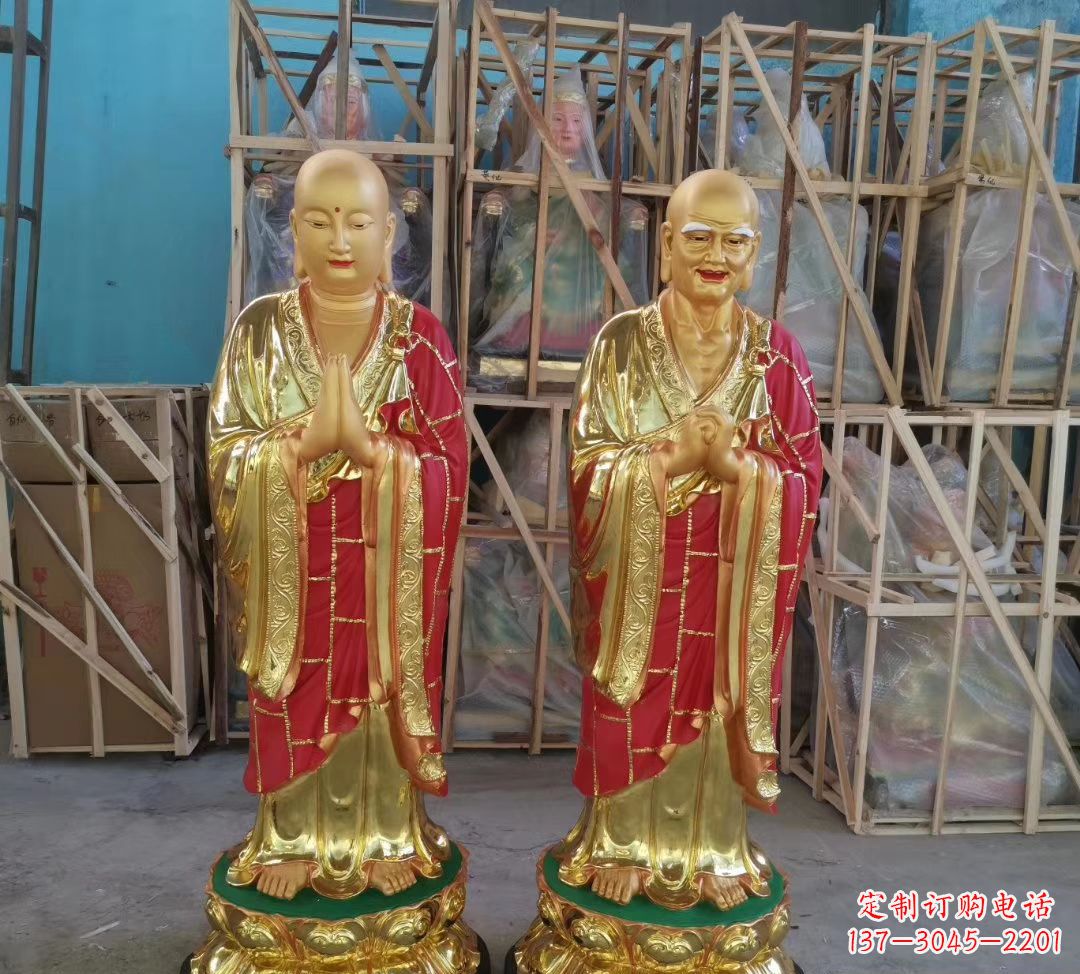 重庆玻璃钢仿铜佛像雕塑寺庙景观雕塑