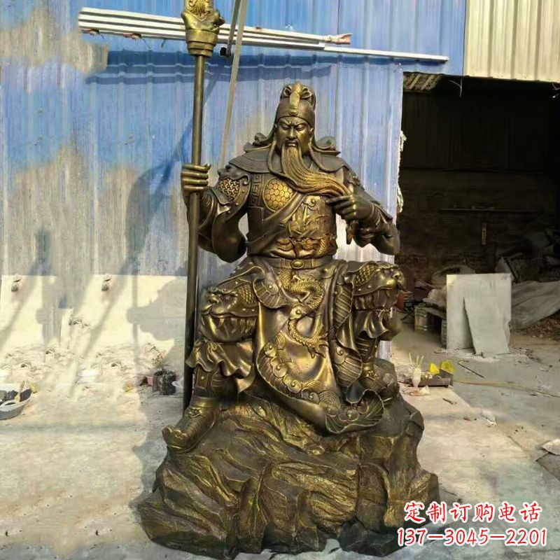 重庆玻璃钢仿铜关羽雕塑
