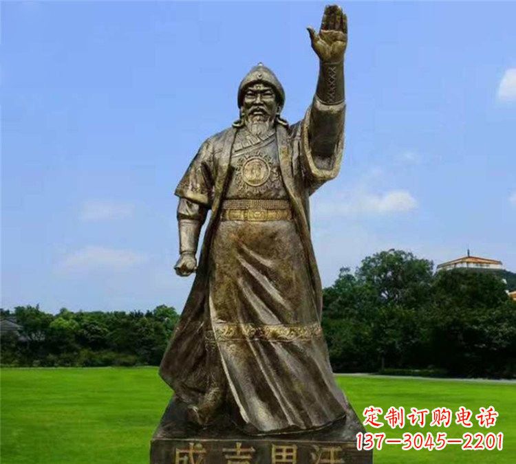 重庆玻璃钢成吉思汗雕塑