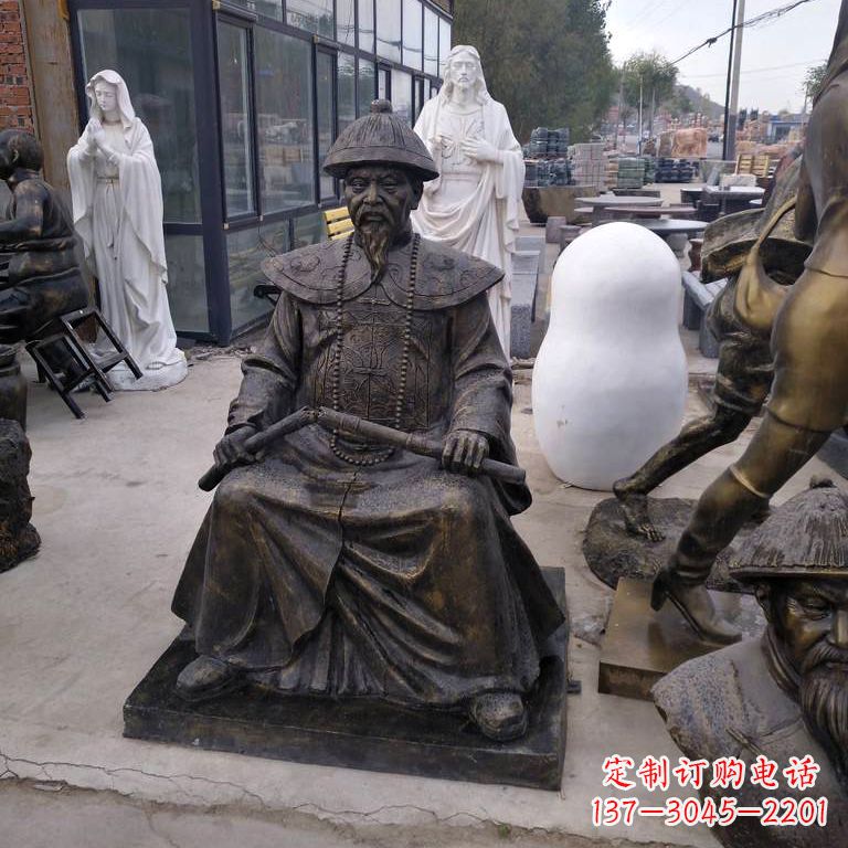 重庆玻璃钢林则徐雕塑