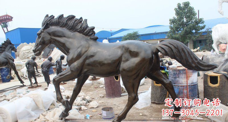 重庆玻璃钢仿铜马广场动物雕塑精美雕塑装点繁华城市