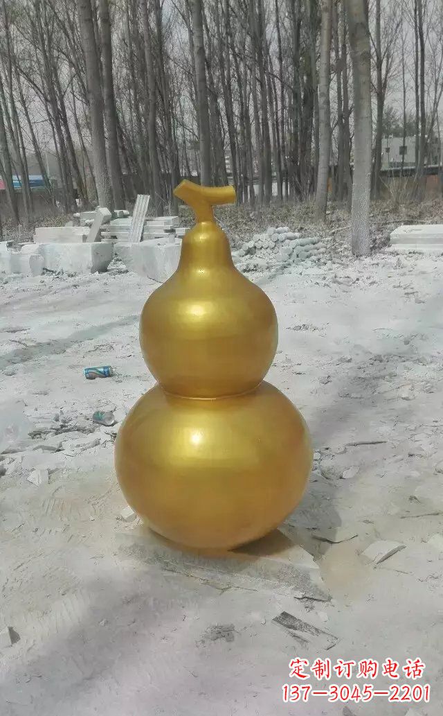 重庆玻璃钢仿铜葫芦雕塑