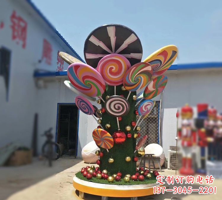 重庆玻璃钢制作的棒棒糖雕塑