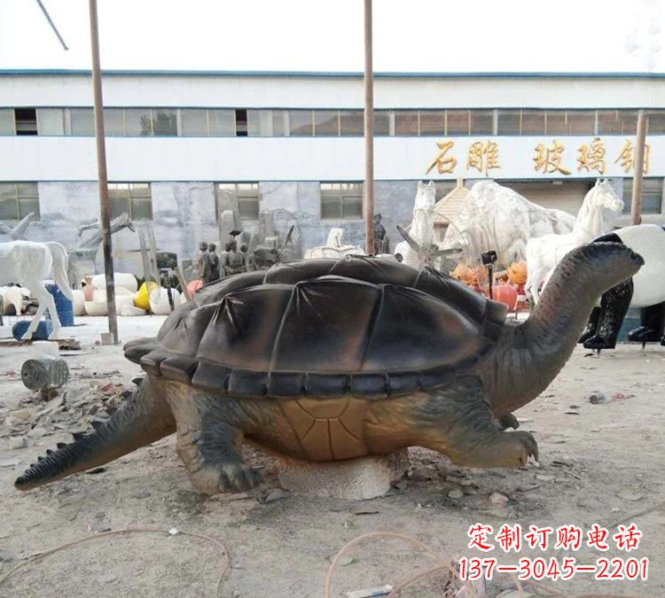 重庆玻璃钢仿真大型乌龟雕塑