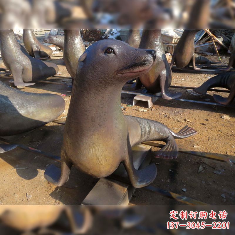 重庆玻璃钢海豹雕塑——精美的艺术品