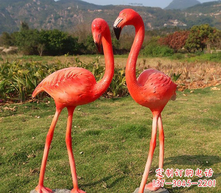 重庆玻璃钢仿真火烈鸟雕塑极致精细的艺术品
