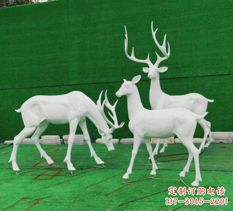 重庆玻璃钢鹿群雕塑