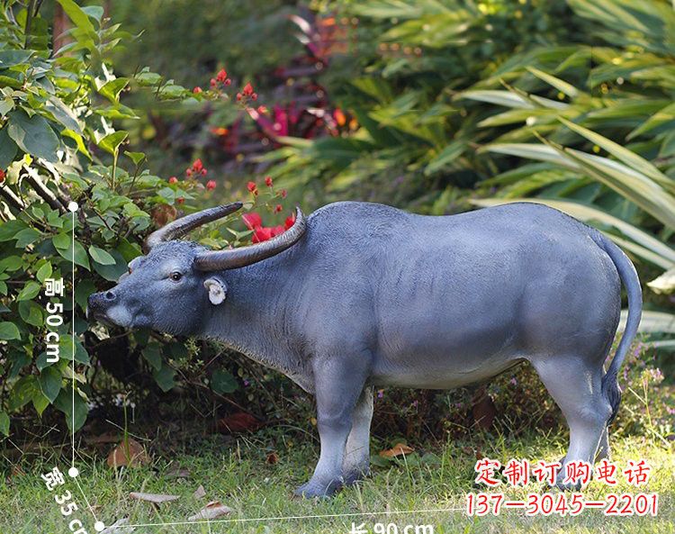 重庆玻璃钢仿真水牛雕塑
