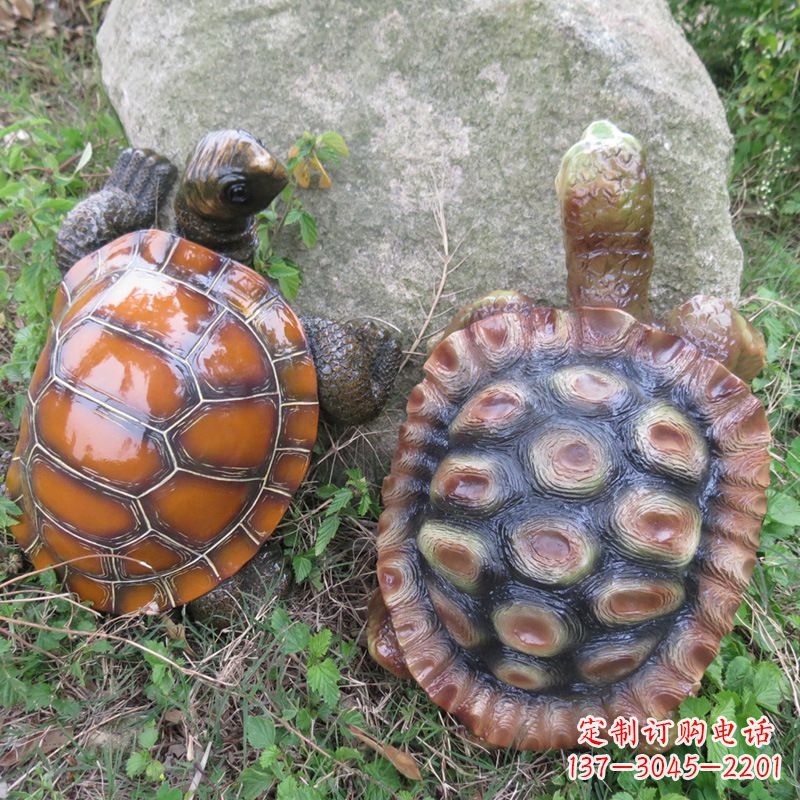 重庆玻璃钢海龟雕塑精致美观的园林装饰品