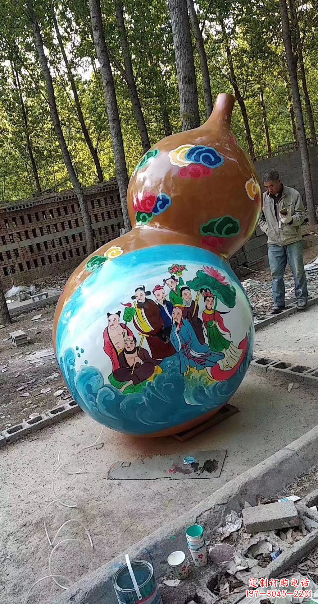重庆玻璃钢葫芦雕塑一种全新的艺术形式