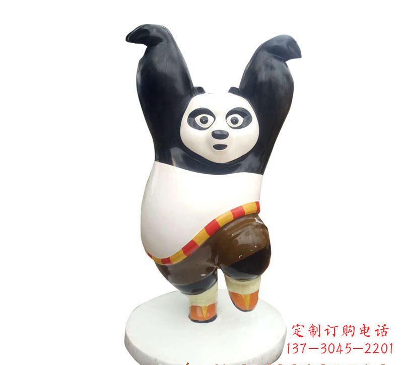 重庆玻璃钢功夫熊猫雕塑