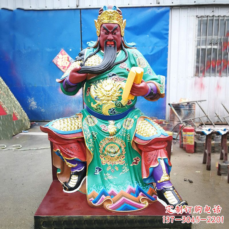 重庆关圣雕塑玻璃钢彩绘之美