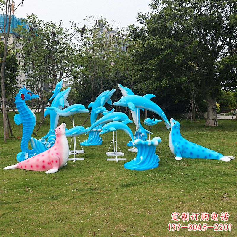 重庆玻璃钢海豚雕塑艺术的精美表现