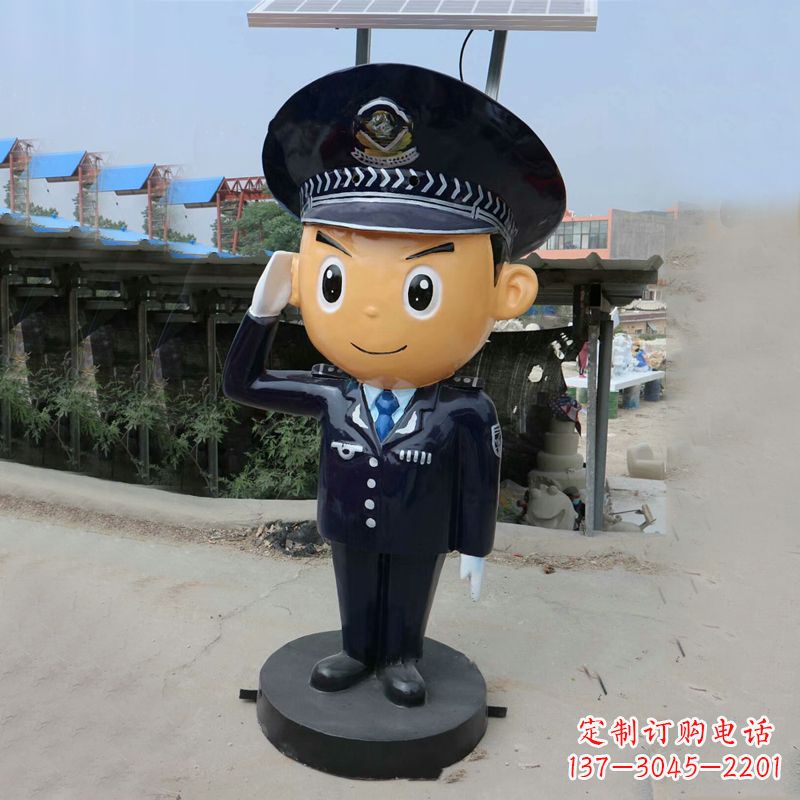重庆玻璃钢警察雕塑