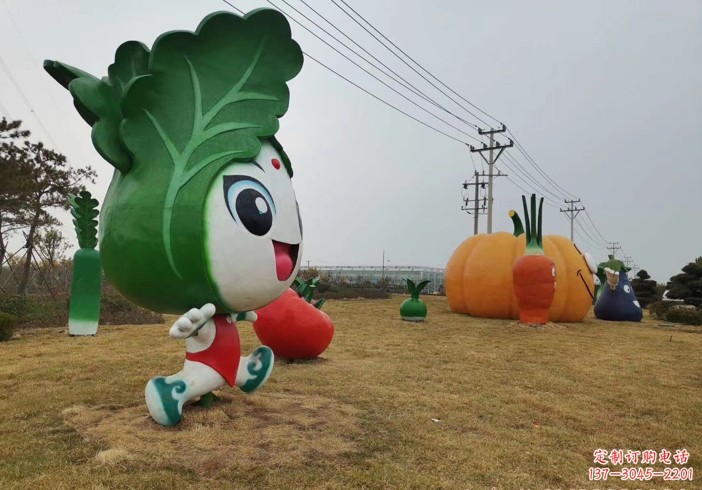重庆玻璃钢白菜雕塑精美的艺术品