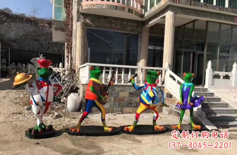 重庆玻璃钢制青蛙雕塑